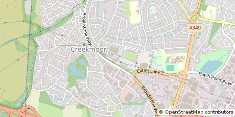 Map of Poole, Dorset