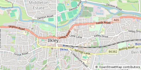 Map of Ilkley, West Yorkshire
