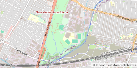 Map of Hayes, Middlesex