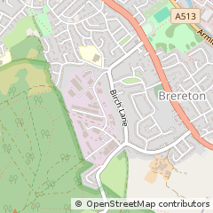 Map of Rugeley, Staffordshire