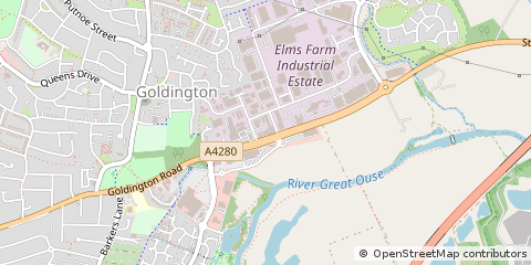 Map of Bedford, Bedfordshire