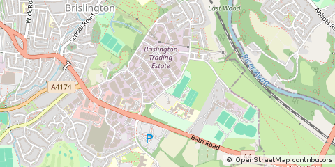 Map of Brislington Bristol, Avon