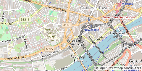 Map of Newcastle Upon Tyne