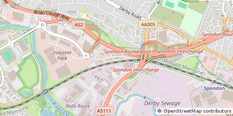 Map of Derby, Derbyshire