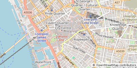 Map of Liverpool, Merseyside