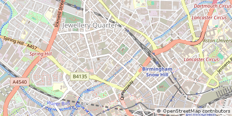 Map of Birmingham, West Midlands