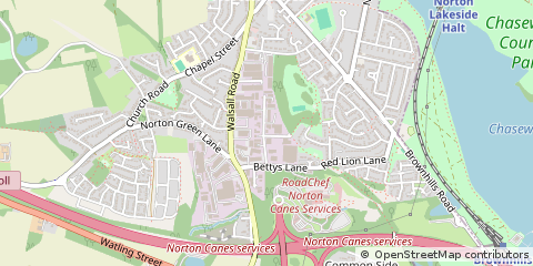 Map of Cannock, Staffordshire