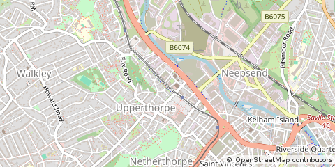 Map of South Yorkshire
