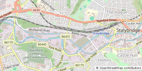 Map of Stalybridge, Cheshire
