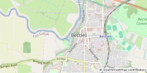 Map of Beccles, Suffolk