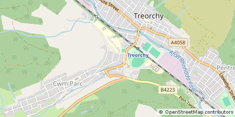 Map of Treorchy