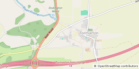 Map of Badminton, Gloucestershire