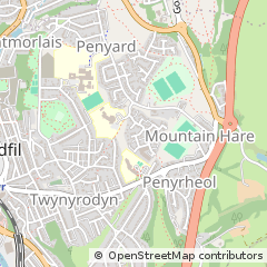 Map of Merthyr Tydfil