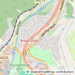 Map of Pontypridd, Rhonda Cynon Taff