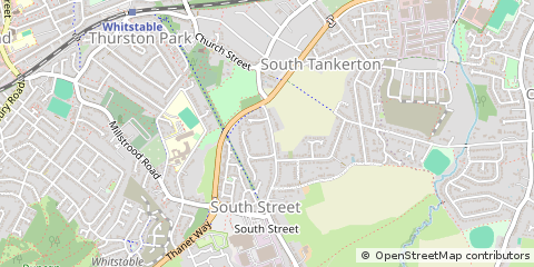 Map of Whitstable, Kent