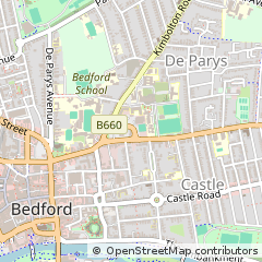 Map of Bedford, Bedfordshire