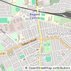 Map of Tyne & Wear, Newcastle upon Tyne
