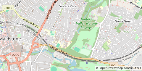 Map of Maidstone, Kent