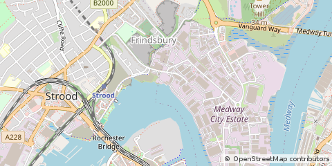Map of Rochester Kent, Kent