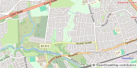 Map of Wallsend