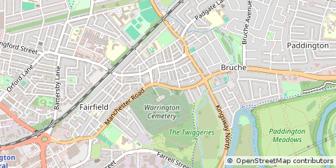 Map of Warrington, Cheshire
