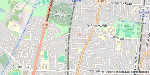 Map of Enfield, Middlesex