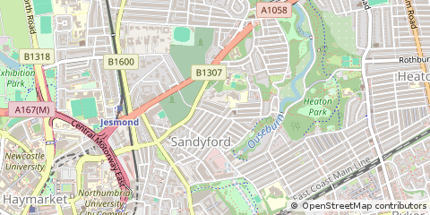 Map of Newcastle Upon Tyne