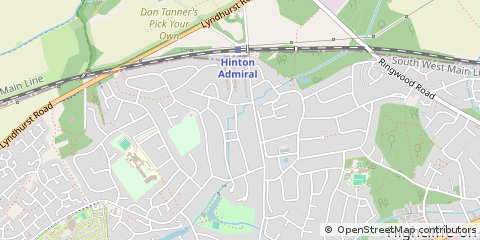 Map of Christchurch, Dorset