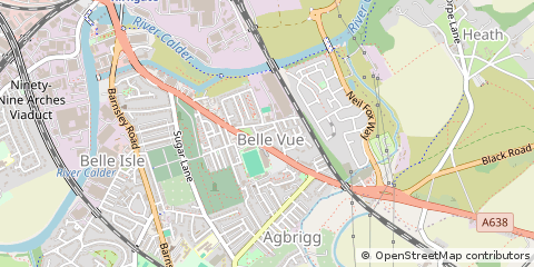 Map of Wakefield, Yorkshire