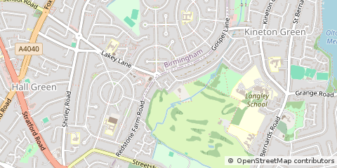 Map of Solihull, West Midlands