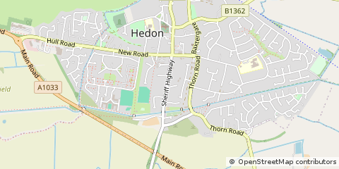 Map of Hedon, East Yorkshire