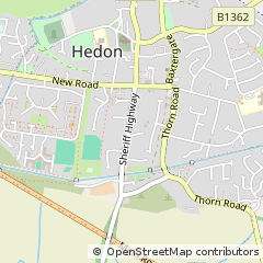 Map of Hedon, East Yorkshire