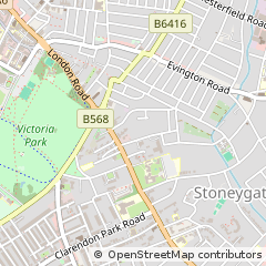 Map of Leicester, Leicestershire