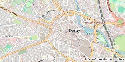 Map of Derby, Derbyshire