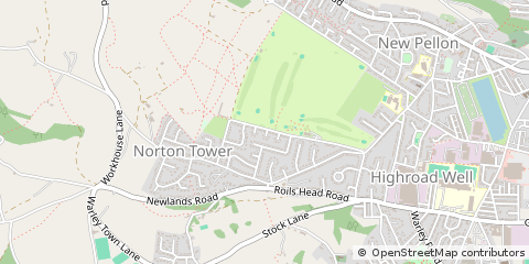 Map of Halifax, West Yorkshire
