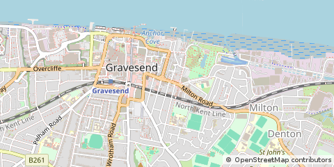 Map of Gravesend, Kent