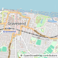 Map of Gravesend, Kent