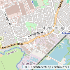 Map of Nottingham, Nottinghamshire