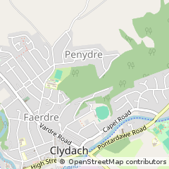Map of Swansea, Dyfed