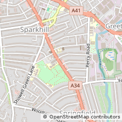 Map of Birmingham, West Midlands