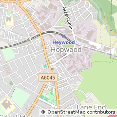 Map of Heywood, Lancashire