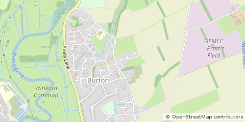 Map of Christchurch, Dorset