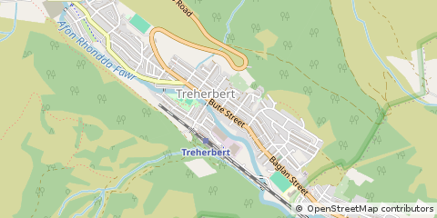 Map of Treorchy, RCT
