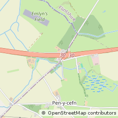 Map of Caerwys, Flintshire