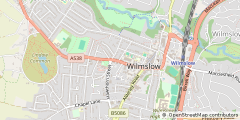 Map of Wilmslow, Cheshire