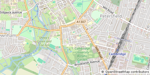 Map of Cambridge, Cambridgeshire