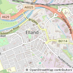 Map of Elland, West Yorkshire