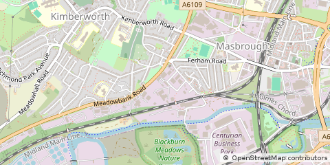 Map of Rotherham