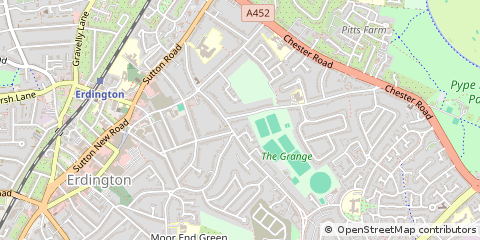 Map of Erdington, West Midlands