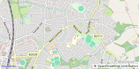 Map of Haywards Heath, West Sussex